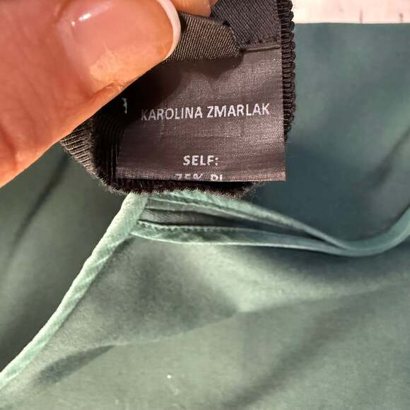 Karolina Zmarlak Emerald Short Sleeve Dolman Top NY Made Luxury Wear Size L - Picture 8 of 10